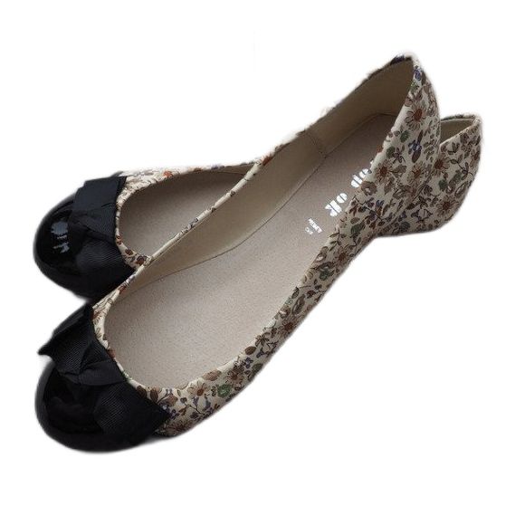 Balerínky s mašlí 6148 barevných bílý