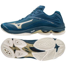 Volejbalové boty Mizuno Wave Lightning Z6 Low M V1GA200051 modrá, zlatá modrý Volejbalové boty Mizuno Wave Lightning Z6 Low M V1GA200051 modrá, zlatá modrý