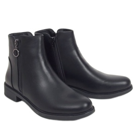 Černé dámské ploché černé boty MR-13 Black černý