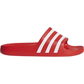 Červené pantofle Adidas Adilette Aqua F35540 bílý červený