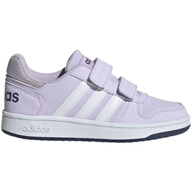 Dětské boty Adidas Hoops 2.0 Cmf světle fialové EG3771 fialová