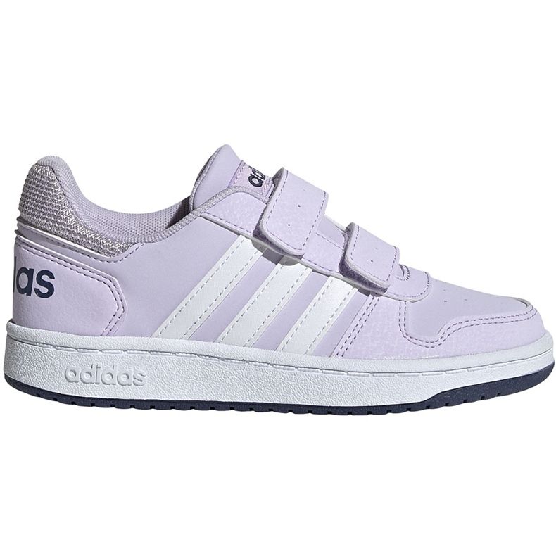 Dětské boty Adidas Hoops 2.0 Cmf světle fialové EG3771 fialový