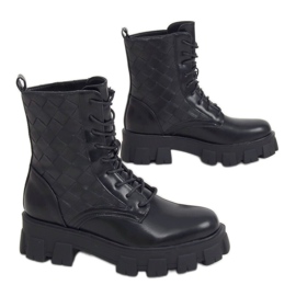 Černé šněrovací pracovnice NC1113 Černá černý