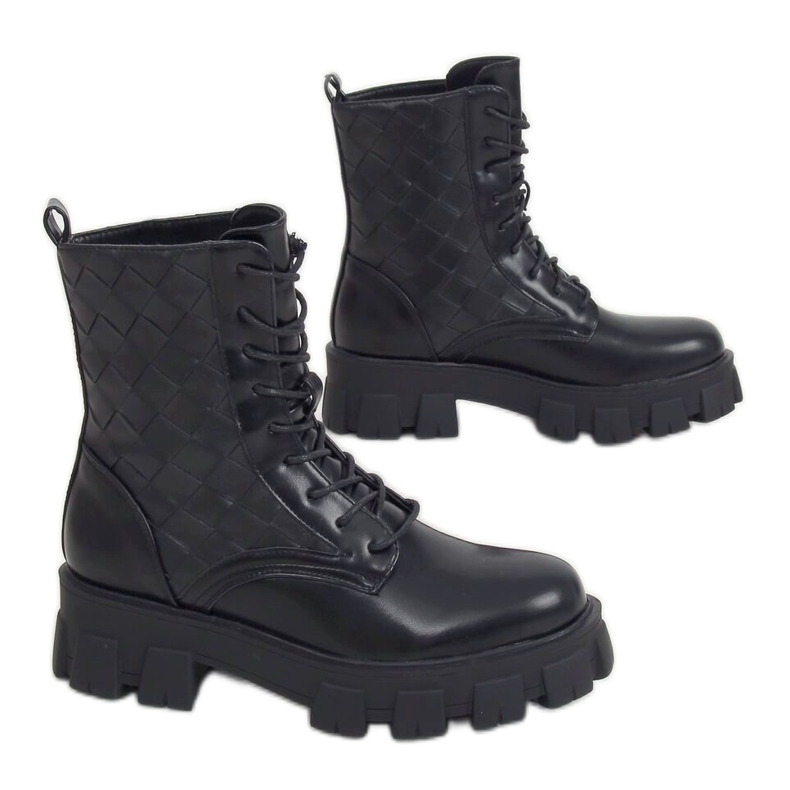 Černé šněrovací pracovnice NC1113 Černá