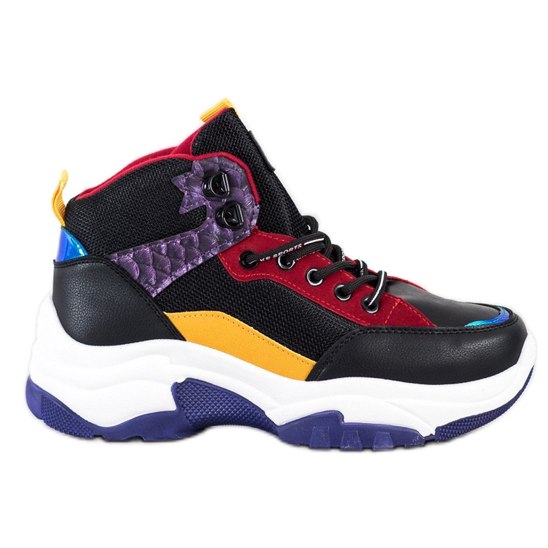 SHELOVET Barevné tenisky černá vícebarevný