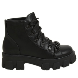 Černé boty na vysoké podrážce NC1106 Black černý