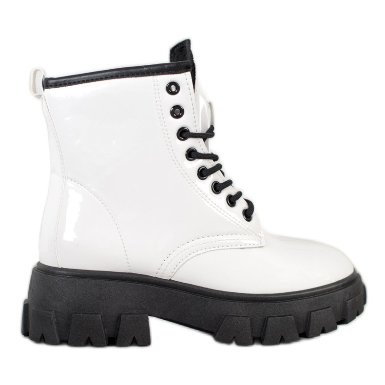 SHELOVET Lakované lapače na platformě bílý