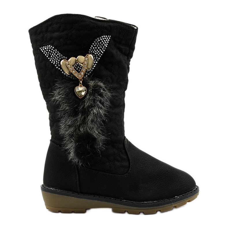 Dětské zateplené boty Eilris pro dívky černá