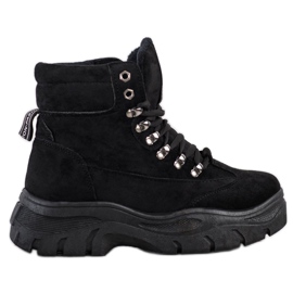 SHELOVET Black Fashion Trappers černý