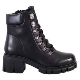 Ideal Shoes Pracovníci ekologické kůže černý