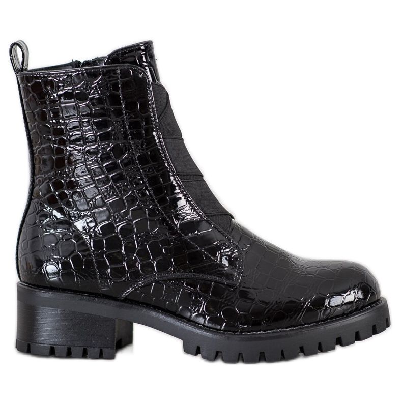 Super Me Workery Snake Print černá