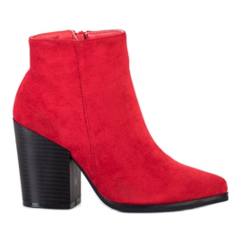 Super Me Červené botičky na širokém sloupku Super Me Červené botičky na širokém sloupku