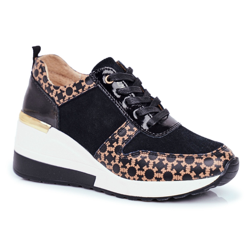 S.Barski Dámské sportovní boty Tenisky černé bílé Metronus béžový černá zlatý