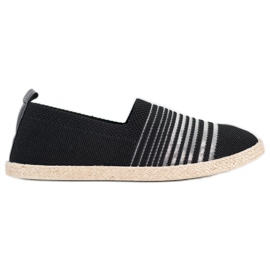 MCKEYLOR Slipony Espadrilles černý