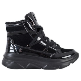 Kylie Módní černé lakované lapače černý