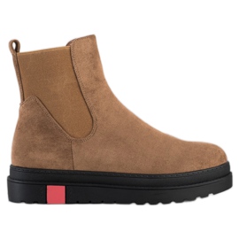 Seastar Boty na platformě khaki zelený