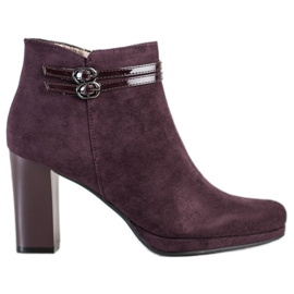 Daszyński Elegantní boty s pruhy červená vícebarevný