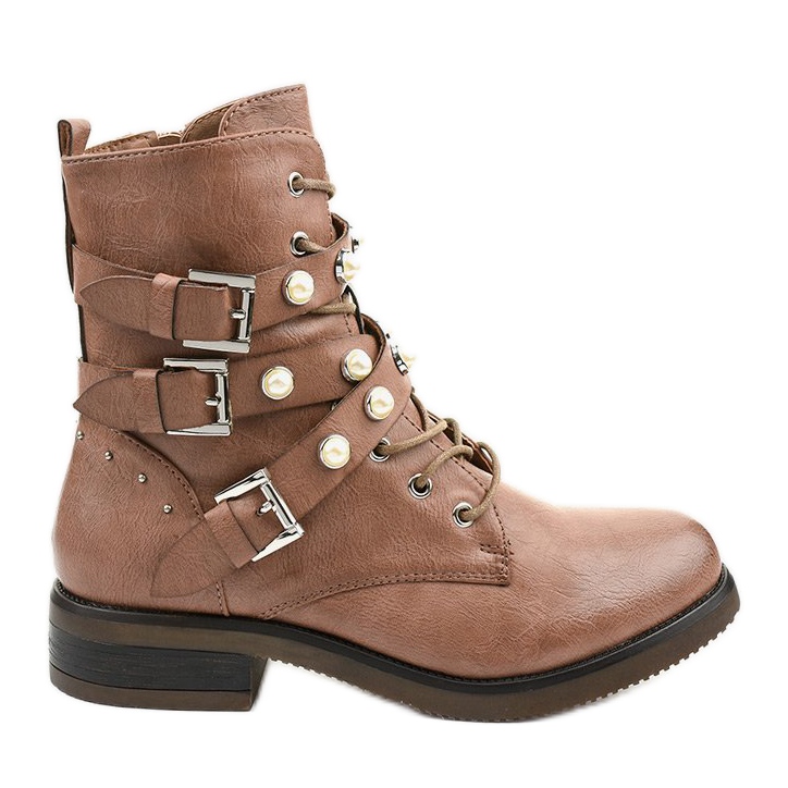 Hnědé šněrovací boty od Sarerris hnědý