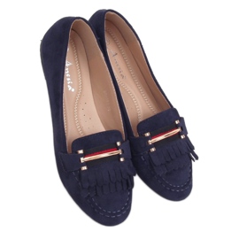 Dámské tmavomodré mokasíny 88-381 Navy námořnická modř