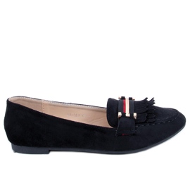 Černé dámské mokasíny 88-381 Black černý