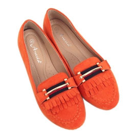 Oranžové dámské mokasíny 88-381 Orange pomerančový
