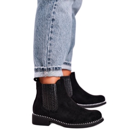 Dámské kozačky Jodhpur kozačky semišové černé Meagan černá
