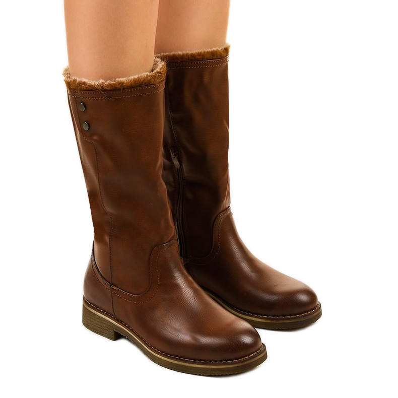 Hnědé zateplené boty Galaphaura hnědý