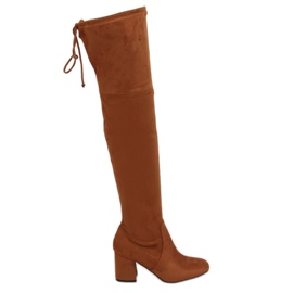 Kozačky nad kolena camel 2C1X1809-27 Camel hnědý žluť