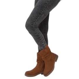 Camel 6981 Camel dámské kozačky hnědý žlutá