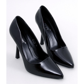 Lakované dámské vysoké podpatky Anika Black černý 1