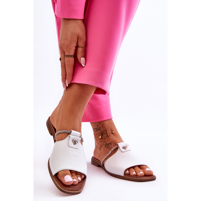 Dámské sandály s plochými podpatky Nicole 2806/009 Bílá bílý 2