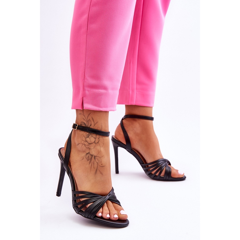 Dámské sandály na vysokém podpatku černé My Darling černá 2 Dámské sandály na vysokém podpatku černé My Darling černá 2