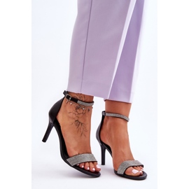 Dámské sandály na vysokém podpatku Black Perfecto černá 1
