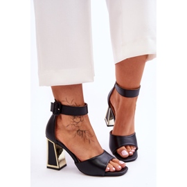 PS1 Elegantní sandály na vysokém podpatku Black Sorel černá 1