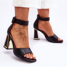 PS1 Elegantní sandály na vysokém podpatku Black Sorel černá 2