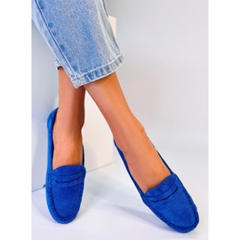 Semišové dámské mokasíny Anaya Blue modrý 2 Semišové dámské mokasíny Anaya Blue modrý 2