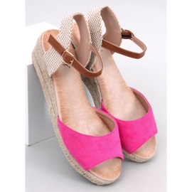 Espadrilové sandály na klínku Eakes Fuchsia růžový 1 Espadrilové sandály na klínku Eakes Fuchsia růžový 1