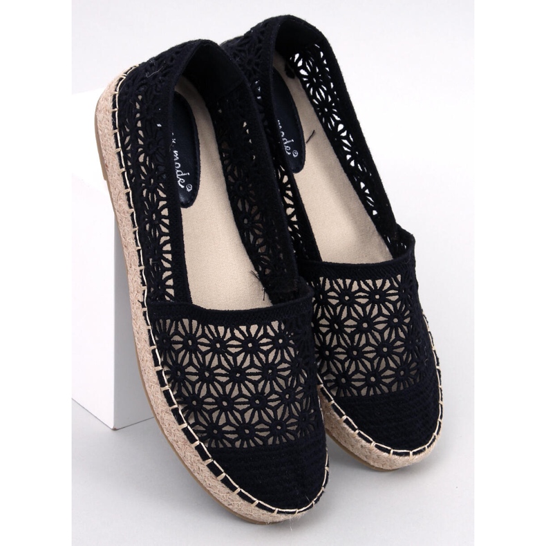 Prolamované espadrilky od Terian Black černý 1