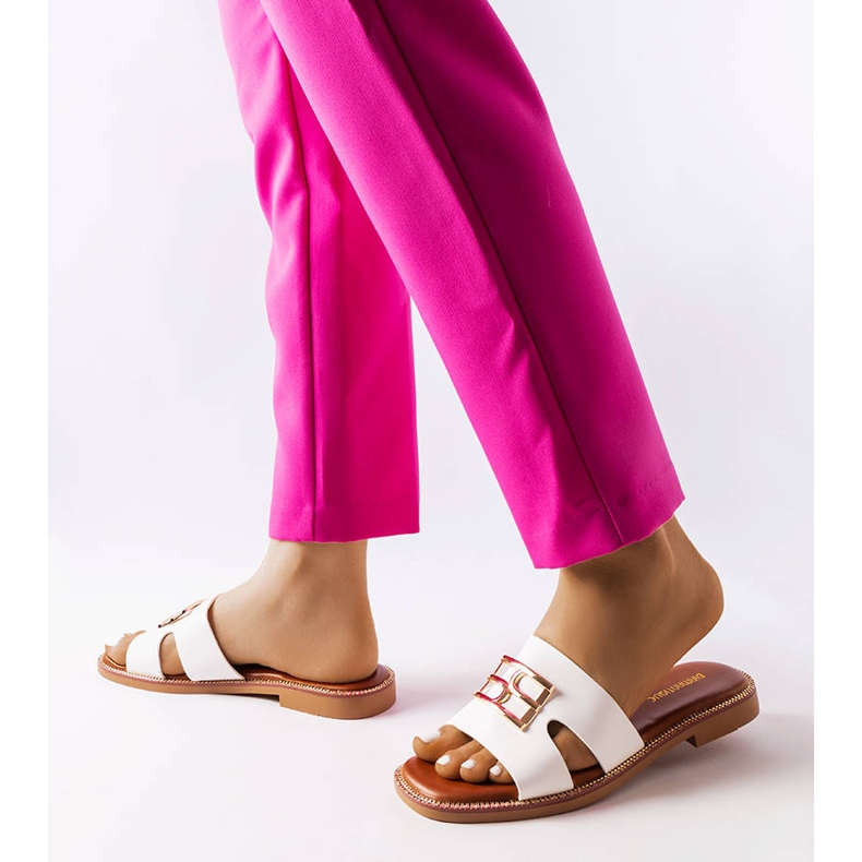 Bílé žabky Sabrine bílý 2