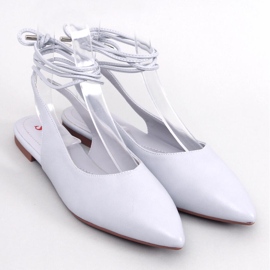 Jody Grey šněrovací balerínky s otevřeným podpatkem šedá 1 Jody Grey šněrovací balerínky s otevřeným podpatkem šedá 1