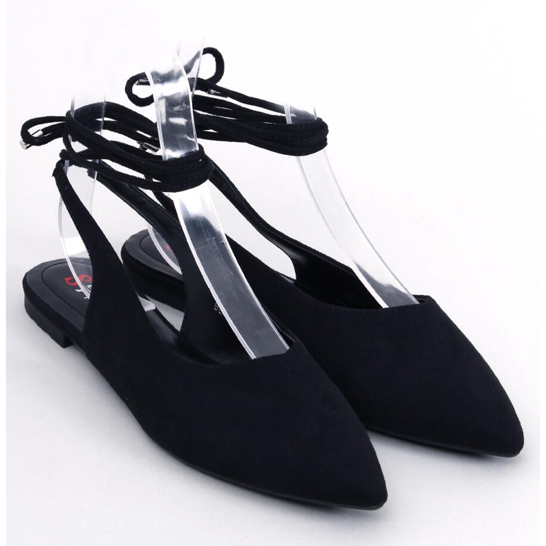 Balerínky Pirson Black na otevřeném podpatku černá 1 Balerínky Pirson Black na otevřeném podpatku černá 1