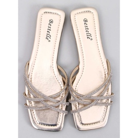 Zlaté zirkonové pantofle Rexha zlatý 1 Zlaté zirkonové pantofle Rexha zlatý 1