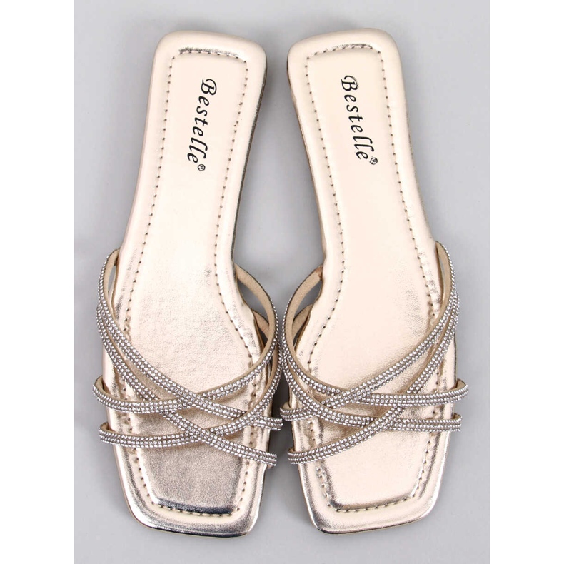 Zlaté zirkonové pantofle Rexha zlatý 1 Zlaté zirkonové pantofle Rexha zlatý 1