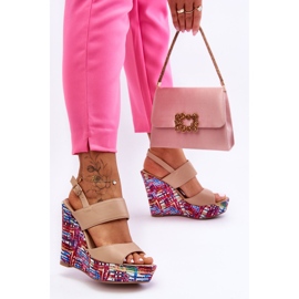 Calderia dámské sandály na klínu béžové béžový 2 Calderia dámské sandály na klínu béžové béžový 2