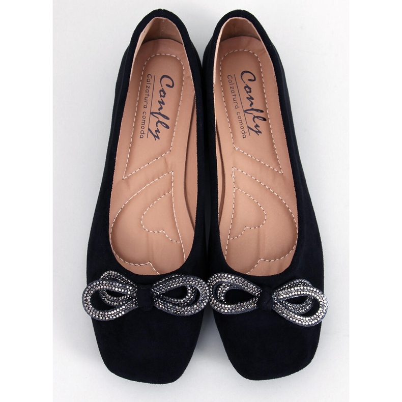 Serna Nero semišové balerínky černá 1