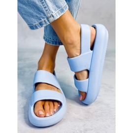 Gumové sandály Boddie Blue modrý 1