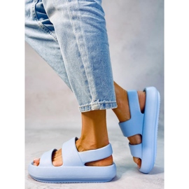 Gumové sandály Boddie Blue modrý 2 Gumové sandály Boddie Blue modrý 2