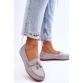 PS1 Klasické semišové mokasíny šedé Dobrý čas šedá 2