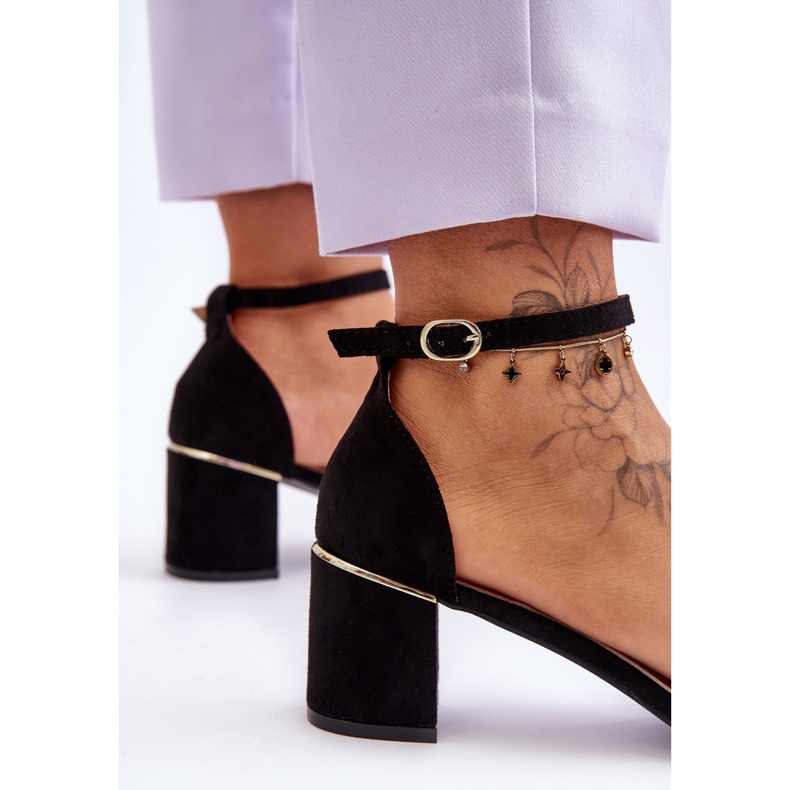 Sandály Na Stabilním Podpatku černá Palermo 2