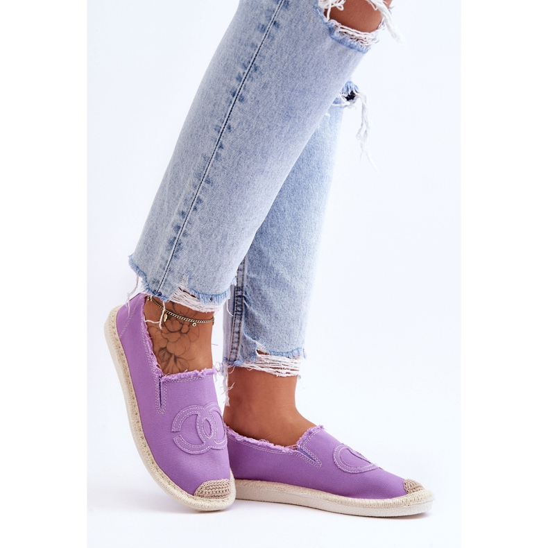 Klasické dámské espadrilky Violet Flaure fialový 1